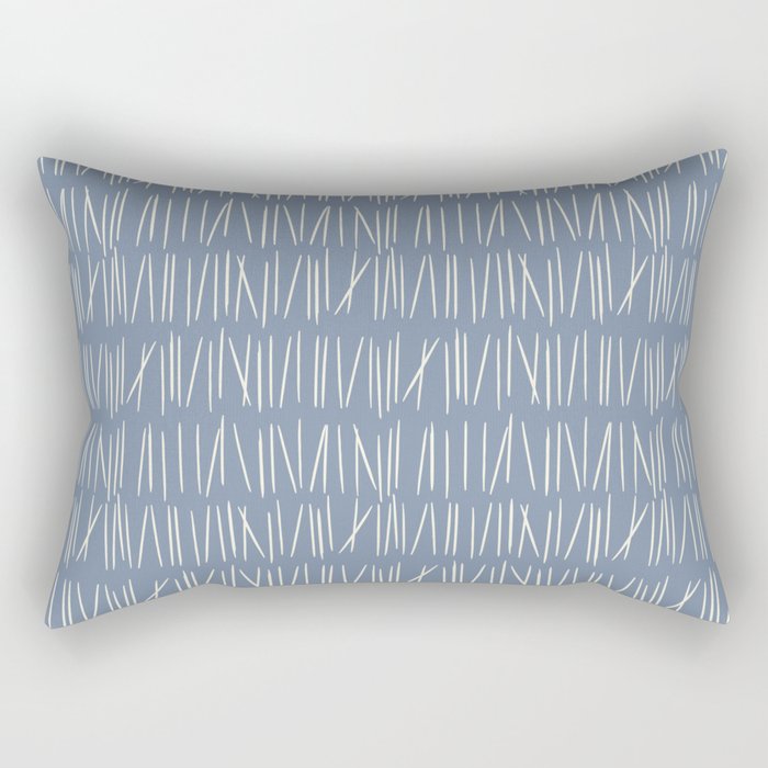 Fiddlesticks Blue Tilted Rectangular Pillow