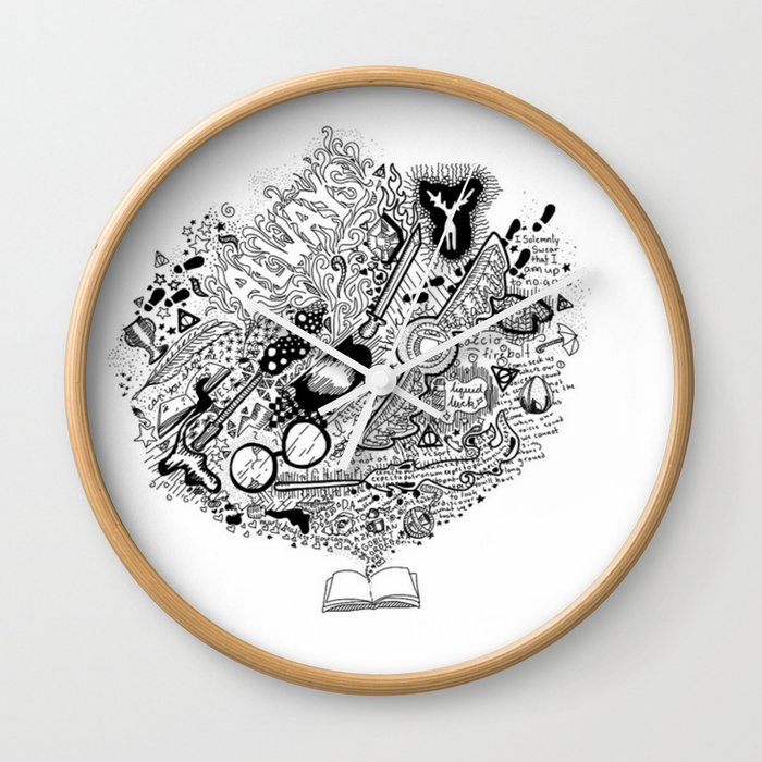 Harry Potter Wall Clock By Beckyfernandes Society6