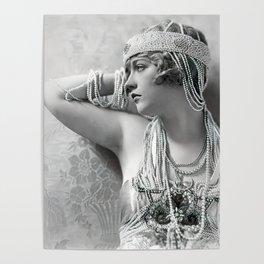 1920's Jazz Age Marion Davis Hollywood flapper dance female portrait black and white photograph - photography - photographs Poster