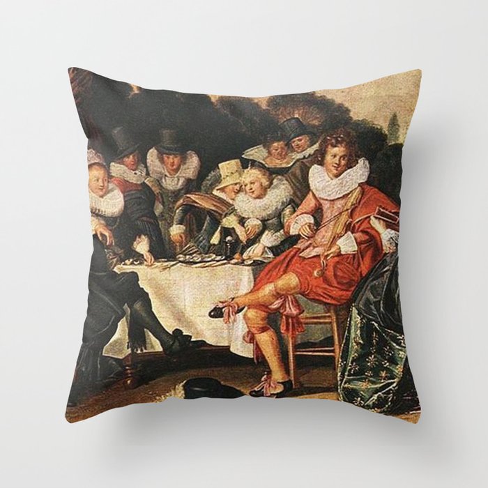 Elizabethan painting vintage Throw Pillow