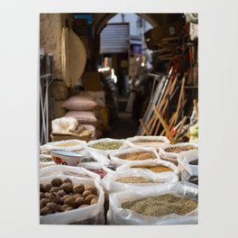 Colorful herbs and spices in the souq of Nizwa | Travel photography Oman Poster