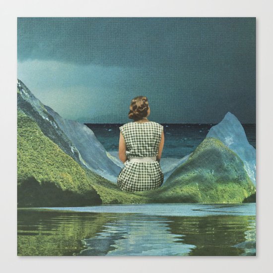 They say she's waiting on his return Canvas Print