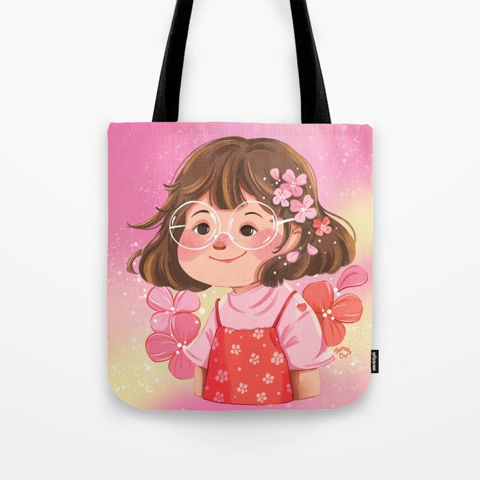Pink Chubby Girl Tote Bag
