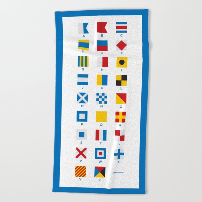 Boat Flag Alphabet Beach Towel