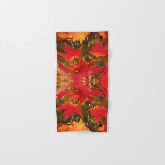 Fiery Autumn Maple Leaves 4966 Hand & Bath Towel