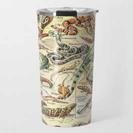 Reptiles II by Adolphe Millot // XL 19th Century Snakes Lizards Alligators Science Textbook Artwork Travel Mug