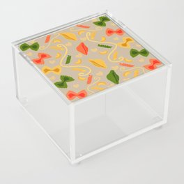 I Love Tri-Color Pasta Pattern Acrylic Box