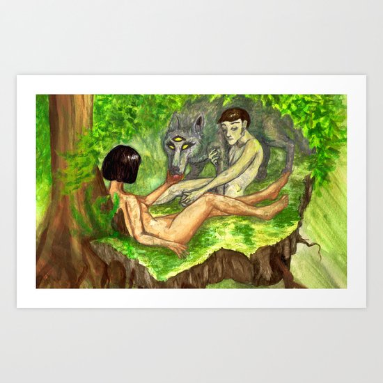 "The Haunted Man" by Virginia McCarthy & Cap Blackard Art Print