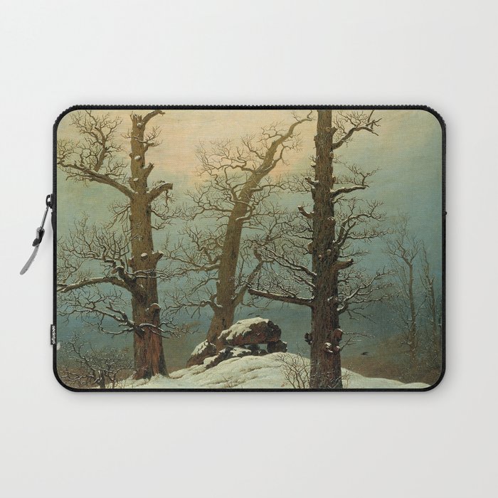 Caspar David Friedrich - Dolmen in Snow - Cairn in Snow - Hünengrab im Schnee Laptop Sleeve