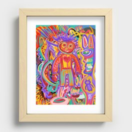 Me with Happy Spirits of Life Graffiti Art by Emmanuel Signorino Recessed Framed Print
