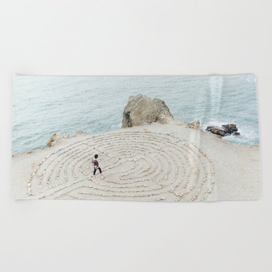 Human Mandala Beach Towel