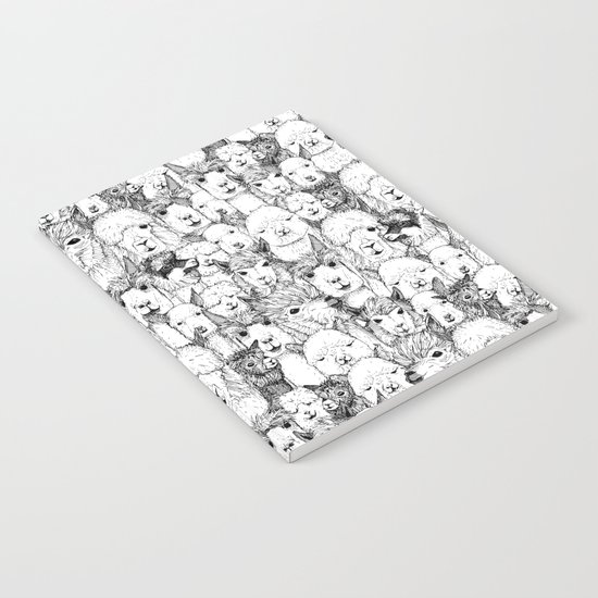 just alpacas black white Notebook