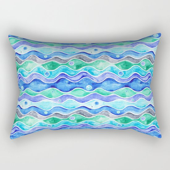 Ocean Pattern - Dolphin Rectangular Pillow