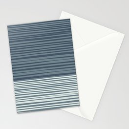 Natural Stripes Modern Minimalist Colour Block Pattern in Neutral Blue Grey Tones  Stationery Card