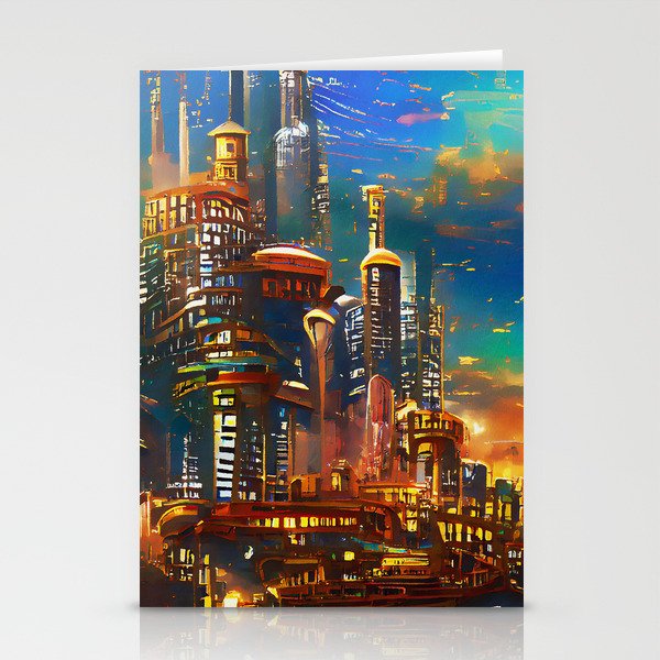 Skyline from the Future Stationery Cards