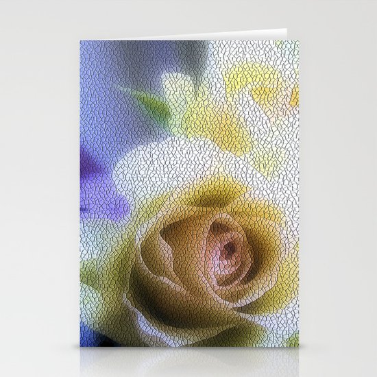 Old Love Gentle Rose - Pastel Vintage Mosiac Stationery Cards