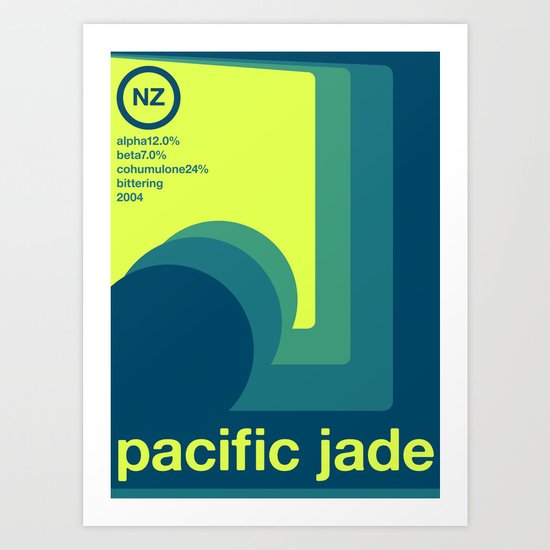 pacific jade single hop Art Print
