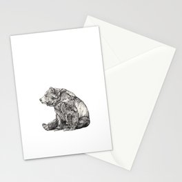 Bear // Graphite Stationery Cards