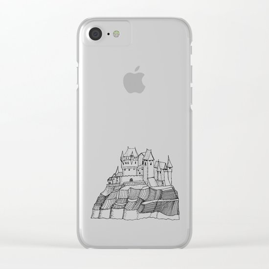 Castle on the cliff Clear iPhone Case