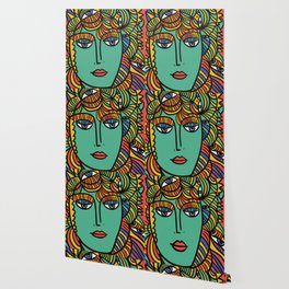 The Empress Pop Art Cubism Tarot Card by Emmanuel Signorino Wallpaper
