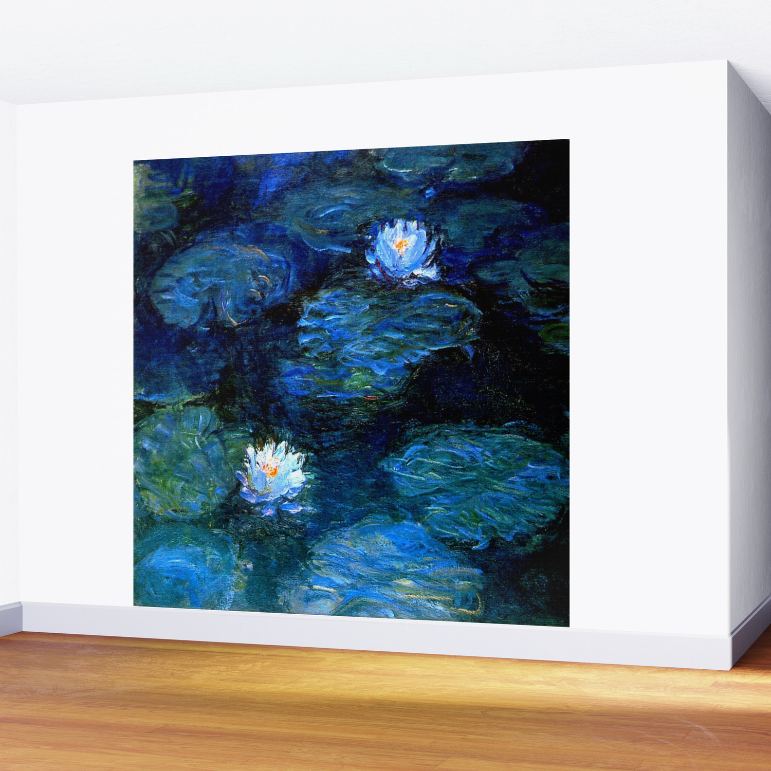 Monet Water Lilies 1899 Blue Teal Wall Mural By Purelove Society6