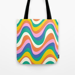 Colorful Waves Tote Bag