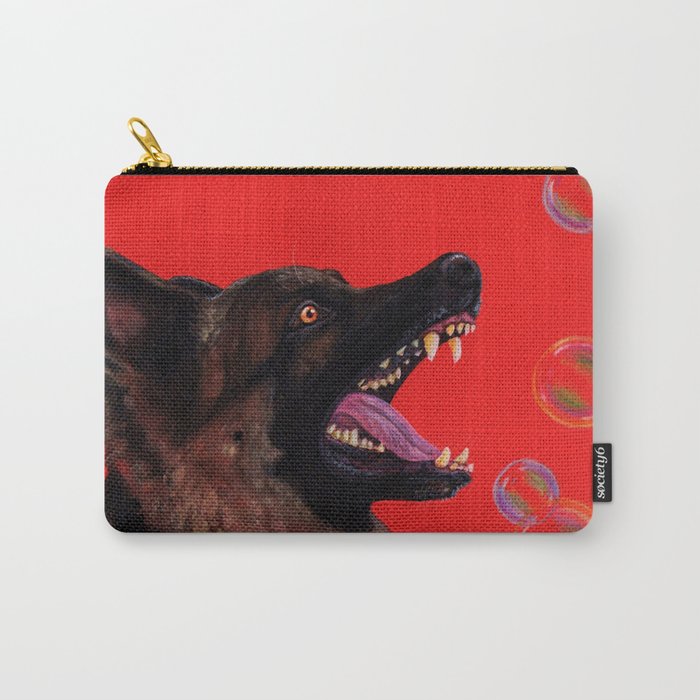 Hating those bubbles - A German Shepherd's rant Carry-All Pouch