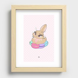 Bunnies - Macarons Recessed Framed Print