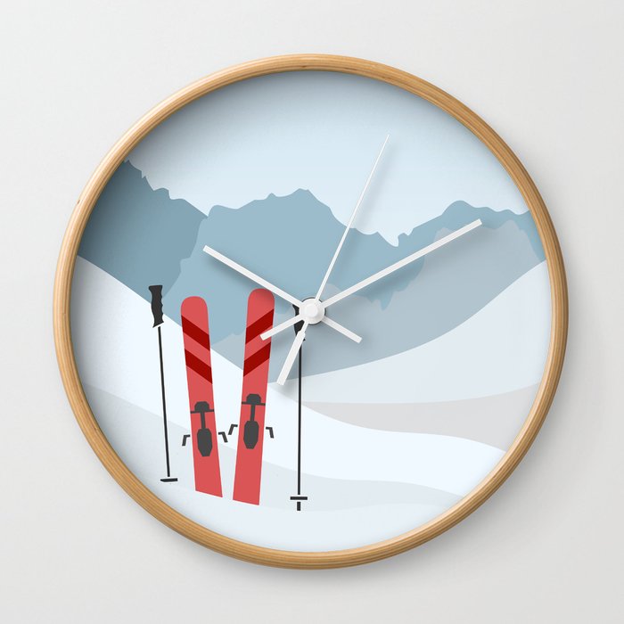 Winter landscape Wall Clock