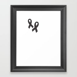Melanoma Skin Cancer Black Ribbon Treatment Framed Art Print
