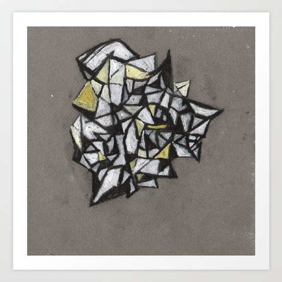 Yellow Structure Art Print