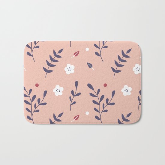 Pink Garden Bath Mat