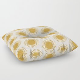 Golden Sun Pattern Floor Pillow
