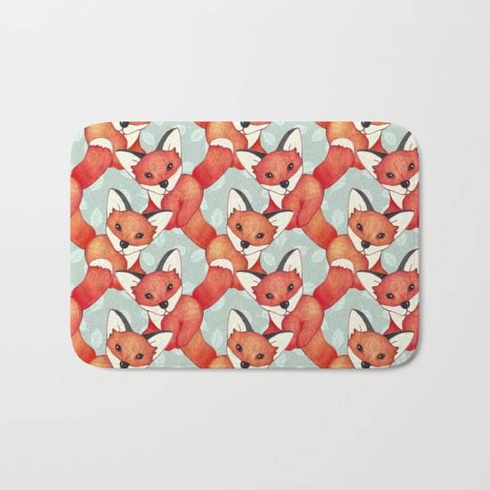 Fox Lattice Bath Mat