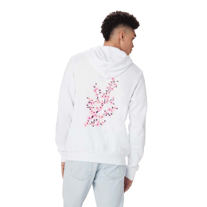 Cherry Blossom Pink White Full Zip Hoodie by Nina Baydur Society6