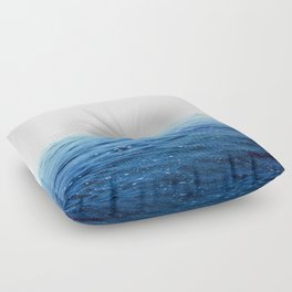 Calm Blue Ocean Floor Pillow