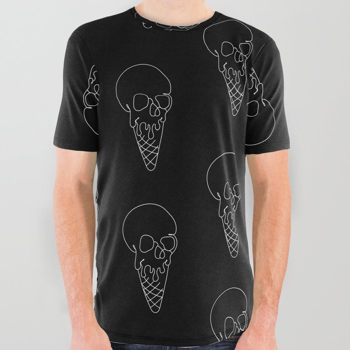 Skull Cone All Over Graphic Tee
