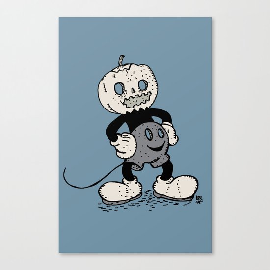 Mickey Pumpkin (desaturated) Canvas Print
