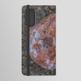Pink granite pebble Android Wallet Case