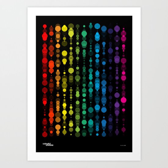 Colourful Universe - Rainbow Dots 1 Art Print