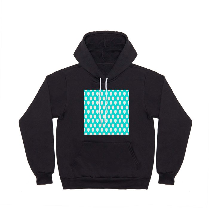 Turquoise Strawberry Seeds Pattern Design Hoody