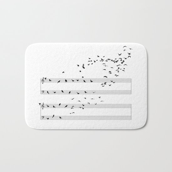 Natural Musical Notes Bath Mat