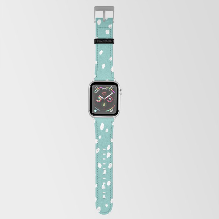 Speckle Polka Dot Pattern (white/robins egg blue) Apple Watch Band
