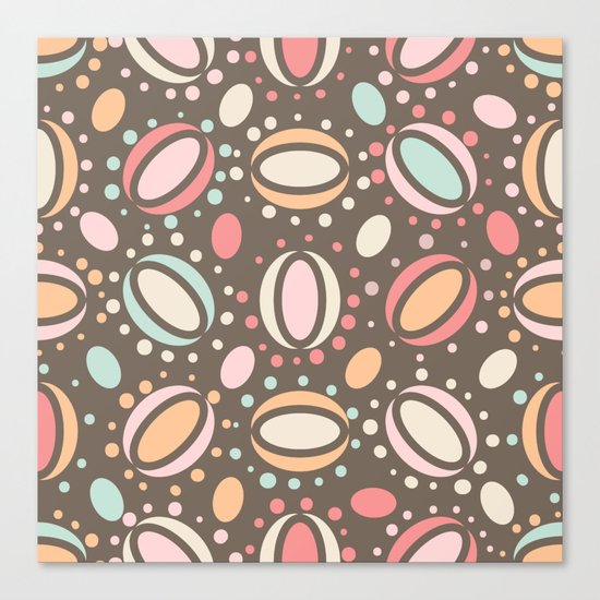 Retro pattern. Beans. Canvas Print