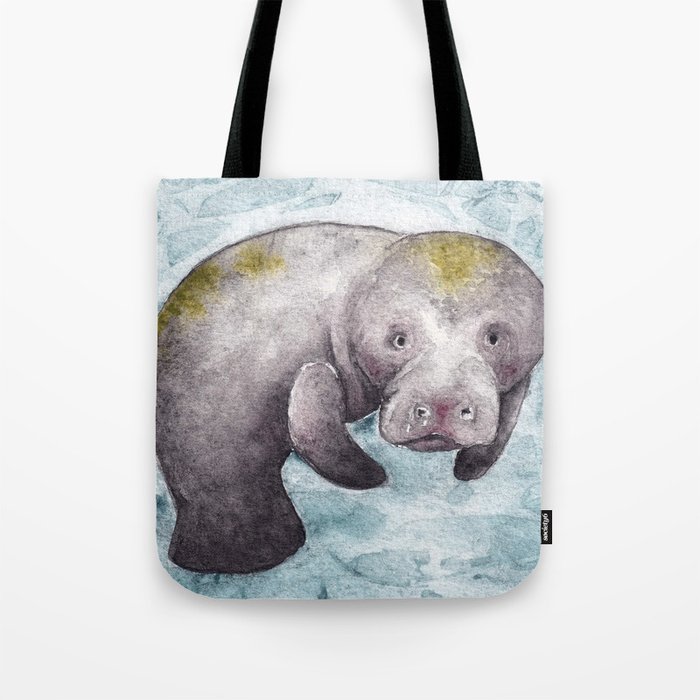 Friendly Manatee Tote Bag