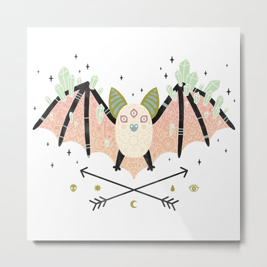 Crystal Bat Metal Print