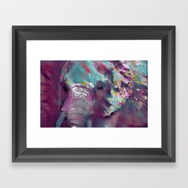 Elephant Canvas Painting, Wall Art Indian Portrait Printable Poster, Abstract Oil Artwork  Framed Art Print