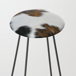 Hygge Rust Cowhide in Tan + White  Counter Stool