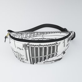 Marimba Player Percussion Musical Instrument Vintage Patent Fanny Pack