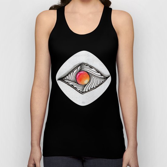 Doodled Gem Sparkle Eye Unisex Tank Top